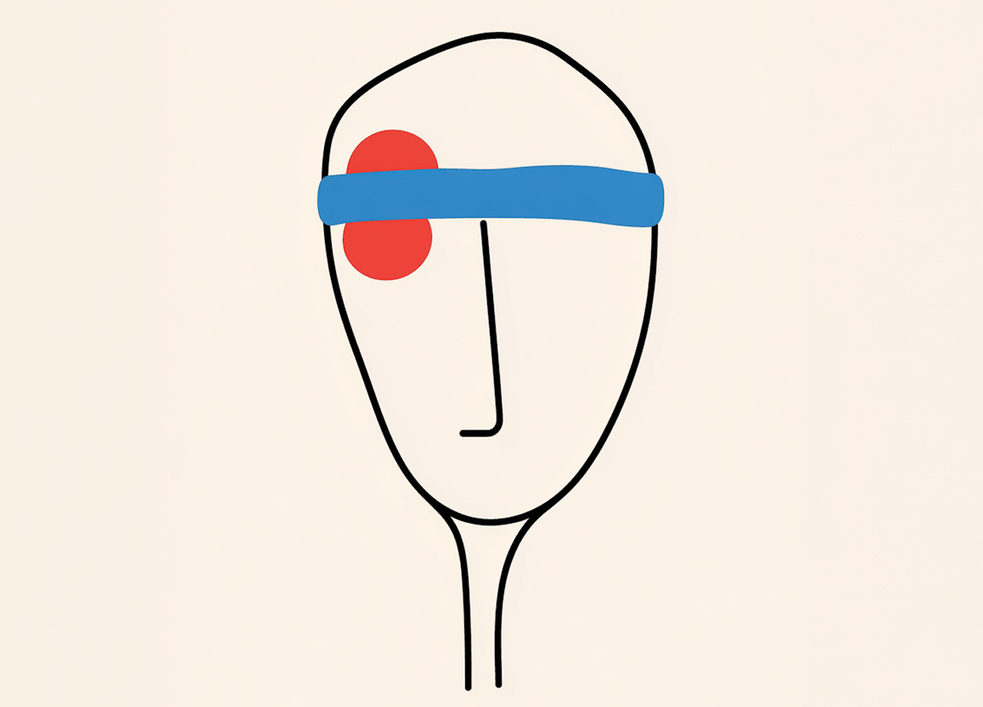Illustrazione stilizzata di un volto umano.