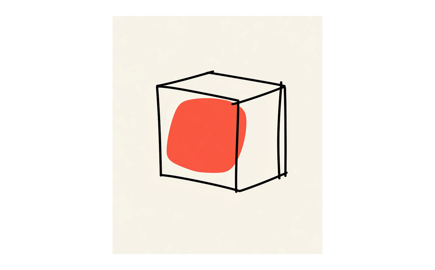 Illustrazione stilizzata di un cubo