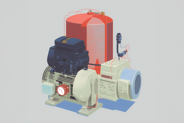 Illustrazione di una macchina industriale generata con l'AI