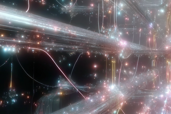 Illustrazione astratta generata con l'ai