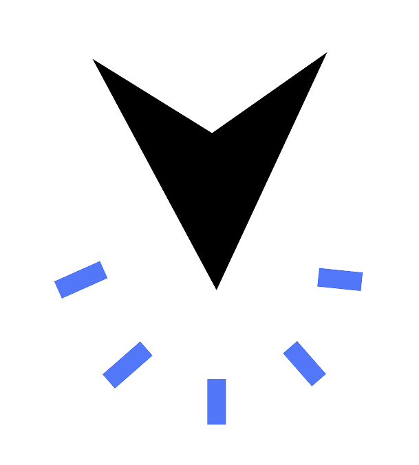 Freccia che punta verso il basso.