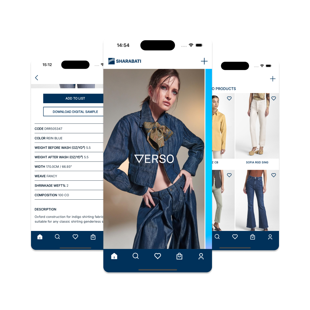 Screenshot dell'app Sharabati che rapprentano le principali schermate dell'app