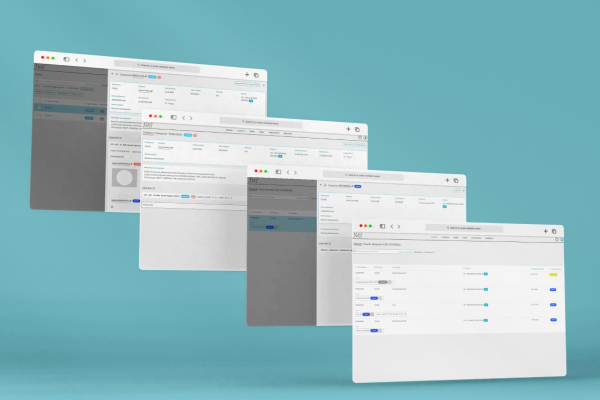 Schermate multi-livello dell'applicazione.