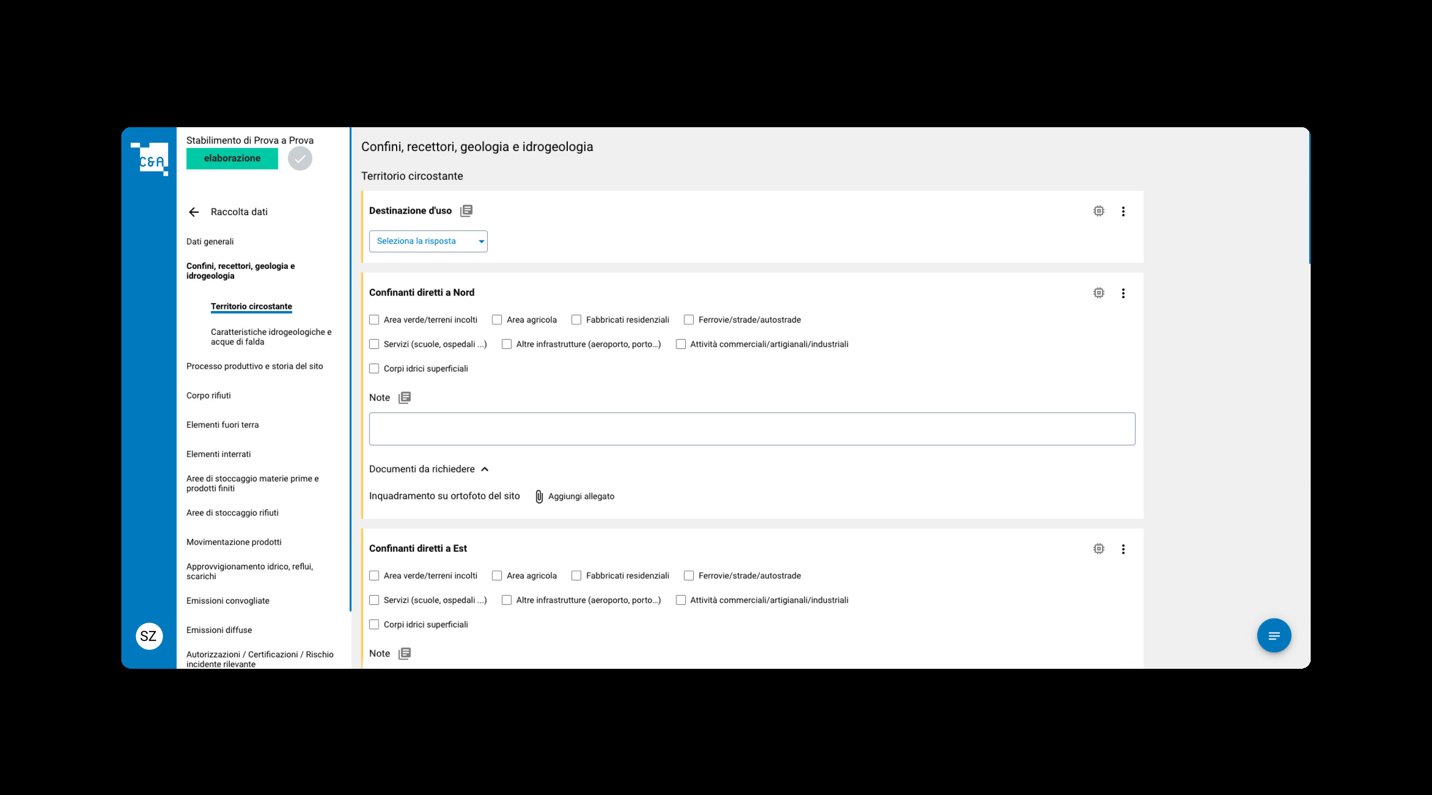 Progetto Cercato - Schermate d'uso dell'applicazione