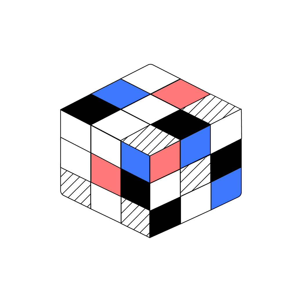 Illustrazione di un cubo di Rubrik che rappresenta la sezione "soluzioni".